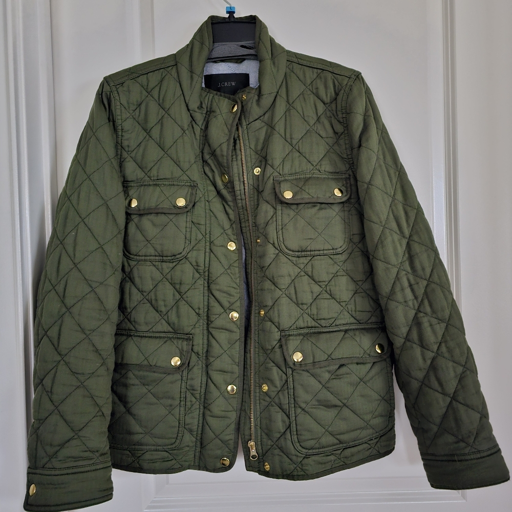 J. Crew Quilted Downtown Field Jacket -  Size Large